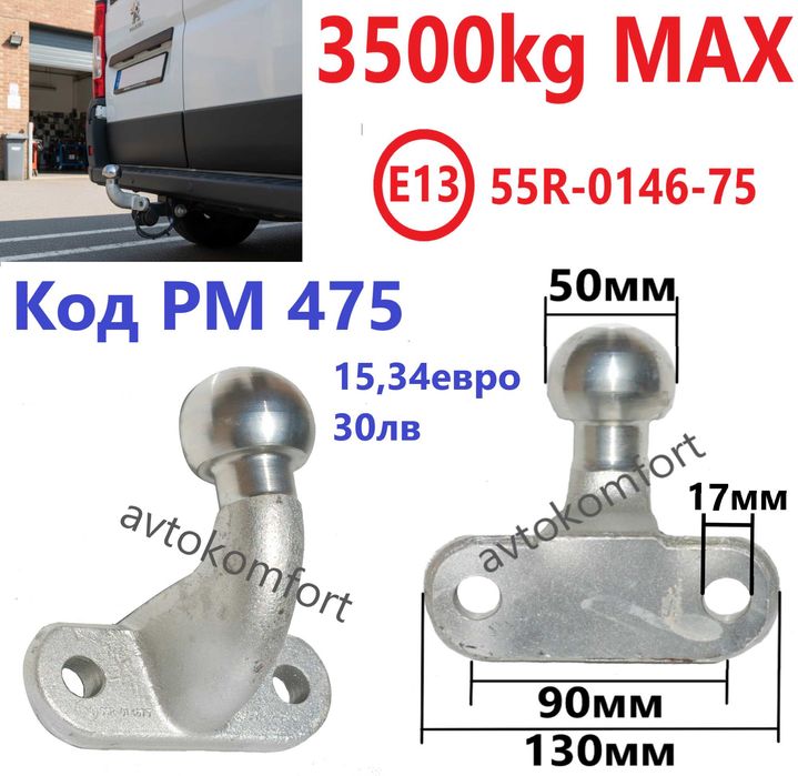 Ябълка Топка За Теглич За Ремарке С Код РМ 784