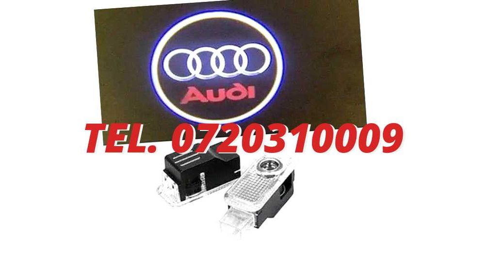 Set Lampi Led Holograme Proiectoare Logo Portiera Audi A3 A4 A5 A6 Q3