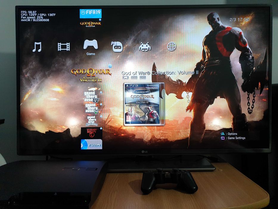 PS3 modat HEN 320 GB + 40 jocuri (GTA V, Red Dead, God of War, NFS)