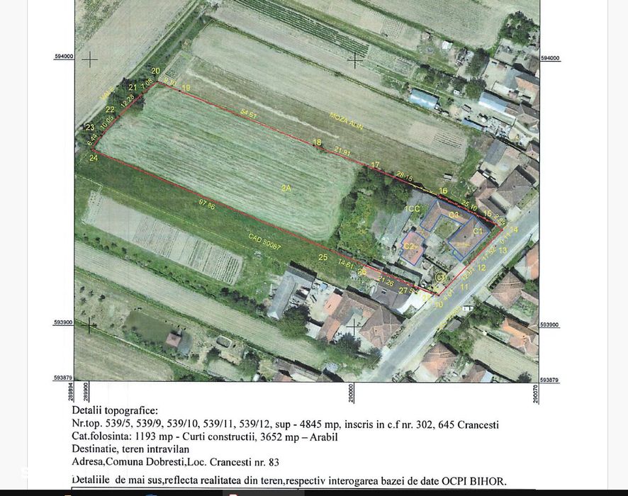 Casa langa Oradea 177 mp, 4800 mp teren – 77.500 Eur