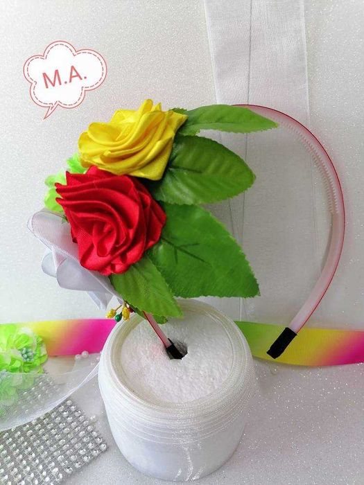 Диадема с цветя за народни танци