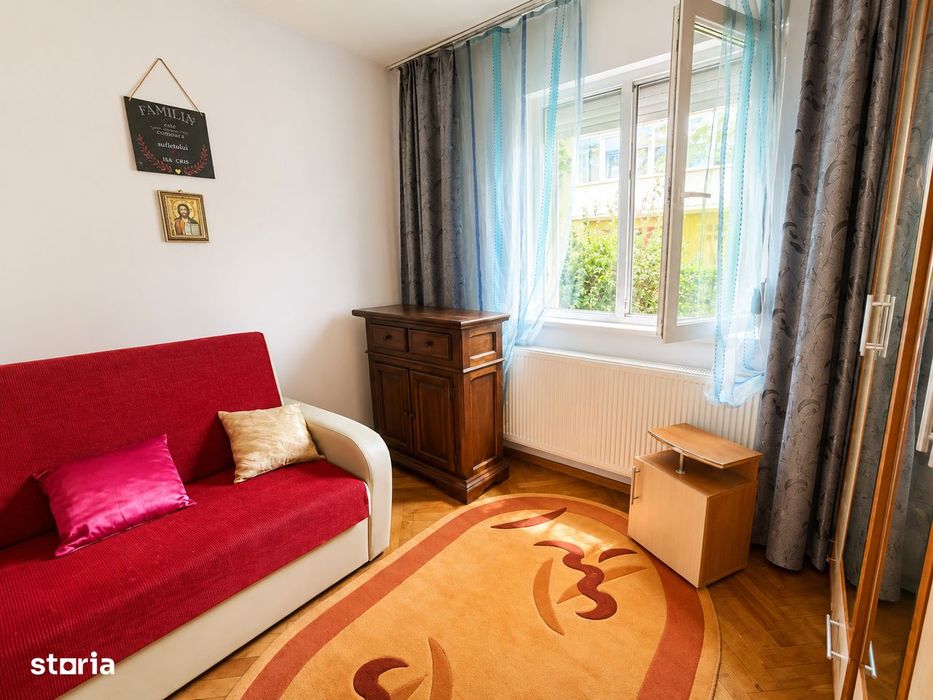 Apartament 2 camere, mobilat, utilat, parter inalt, zona Astra!