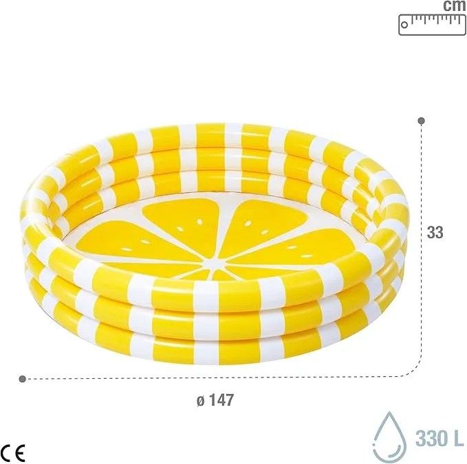 Детски надуваем басейн Intex, Zesty Lemon 147 x 33 см
