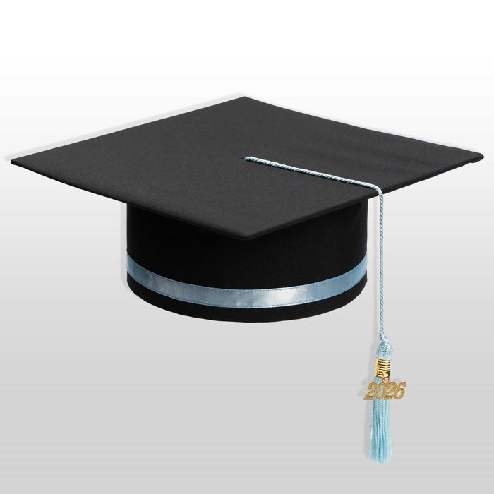 Toca, Esarfa si Cocarda, Set Nepersonalizat, Baby Blue,Liceu,Facultate