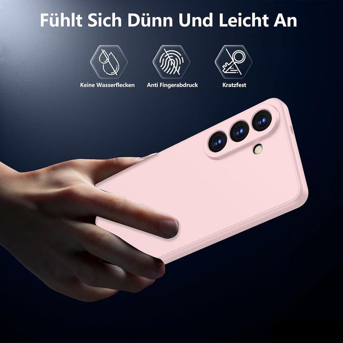 Матов силиконов кейс за samsung galaxy s26 - розов - със защита на кам