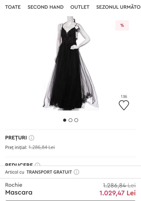 Rochie de ocazie, model deosebit, marimea S!
