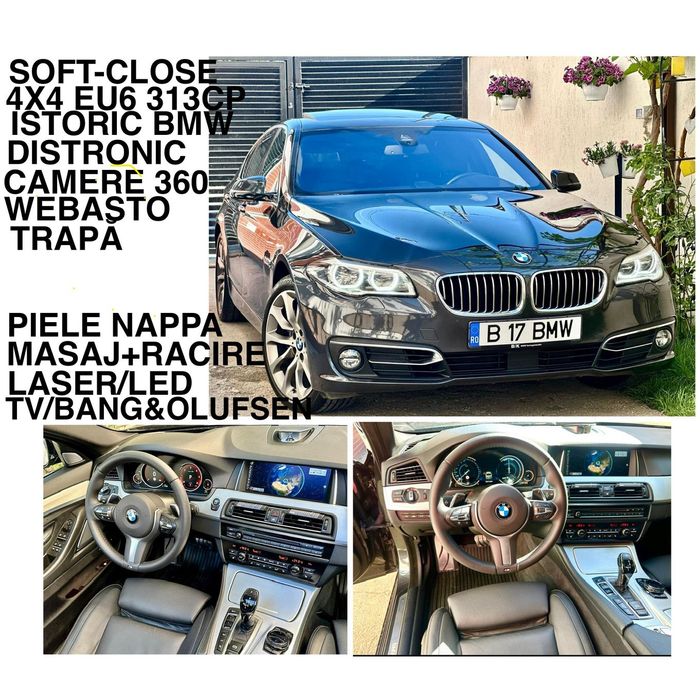BMW Seria 5 Unicat!Km/Dotari/Soft Close/4X4/TV/Masaj/Ventilatie/Webasto/Bang&O.