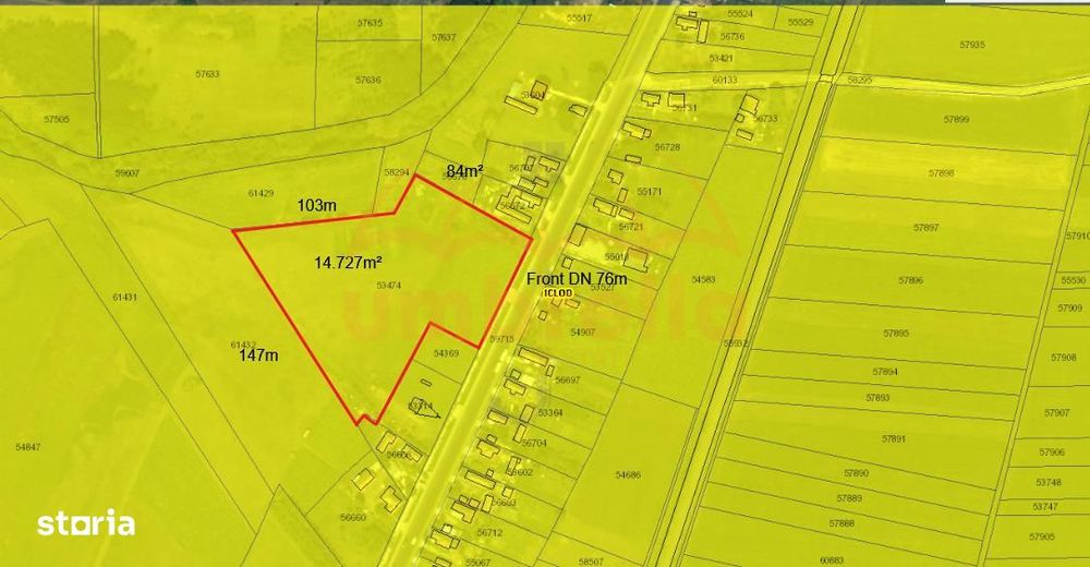 De vanzare in FUNDATURA, 14.727m²25€ m²