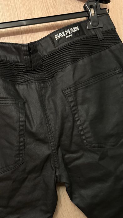 Blugi skinny Balmain Biker Jeans  - waxed- marimea 35 fit 32-33