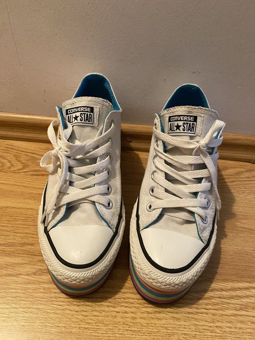 Converse All Star rainbow platforma marimea 37.5