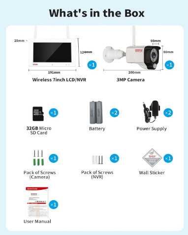 WiFi IP система за видеонаблюдение Tonton, охранителна камера