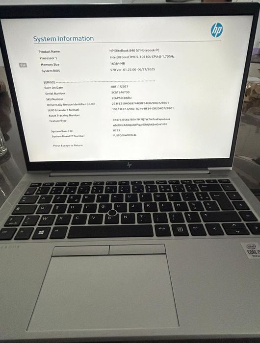 Laptop   HP  nou