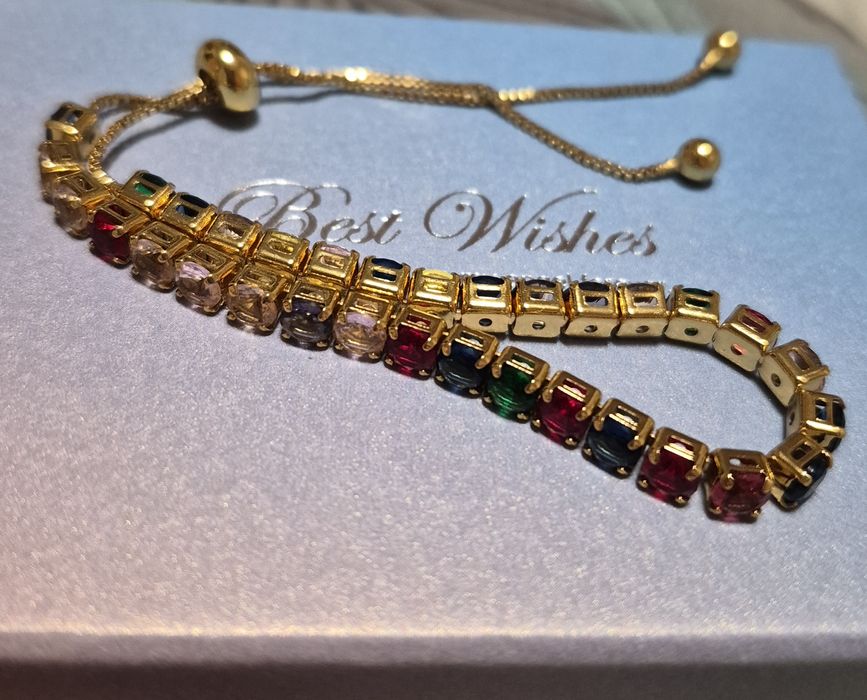 Сребърна гривна със  златно покритие