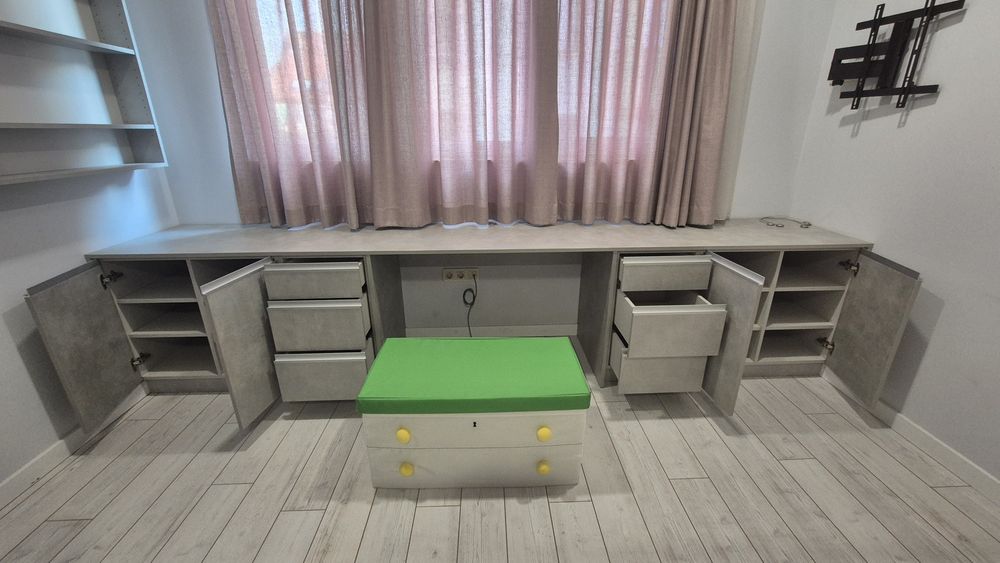 Бюро 360х60х80 сиво