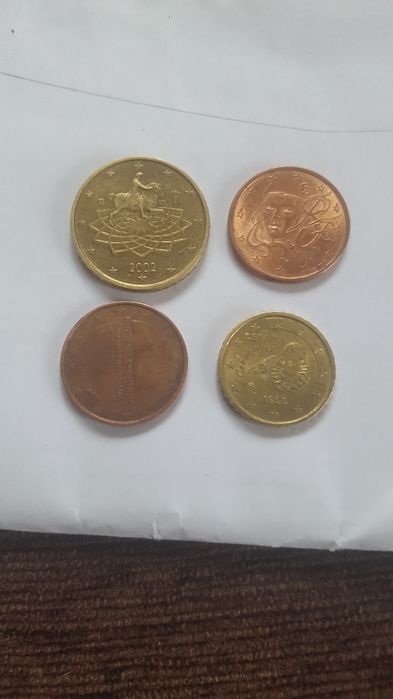 Monede 2 euro , 1 dolar James Madison,  2 buc 50  ,10, 2buc 5 cent