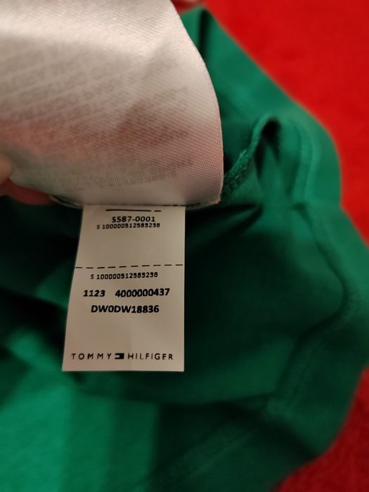 Tricou dama Tommy Jeans verde pentru M sau L slim