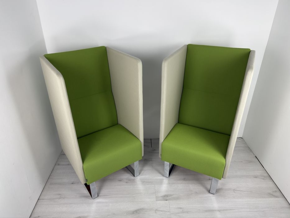 Стол Materia Cabin, платнена тапицерия, сив/зелен, обзавеждане