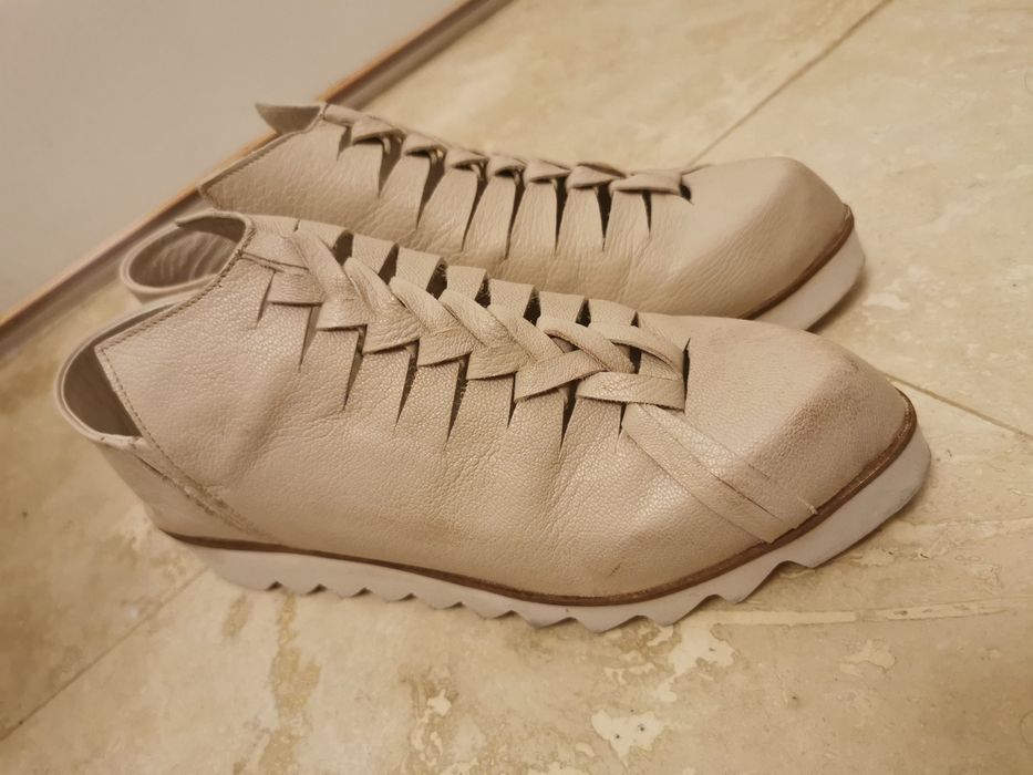 Pantofi piele naturala împletită Papucei masura 39