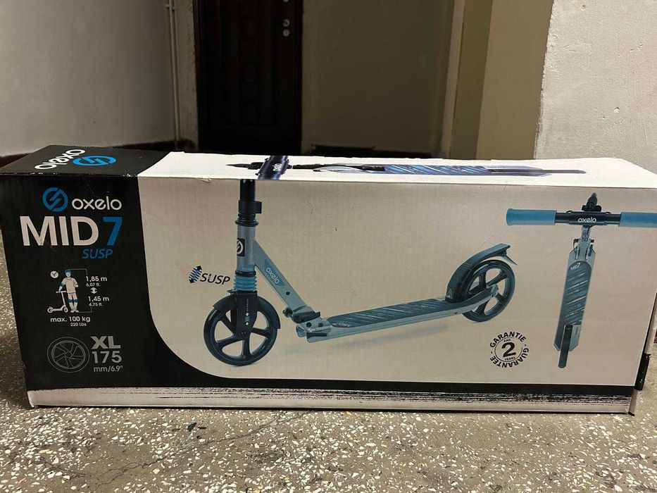 Trotineta oxelo mid 7 cu suspensii + cadou pennyboard