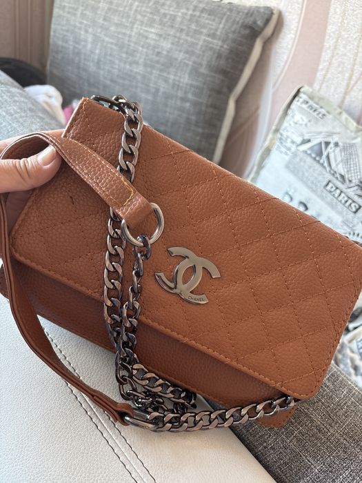 Сумка шанель коричневая
