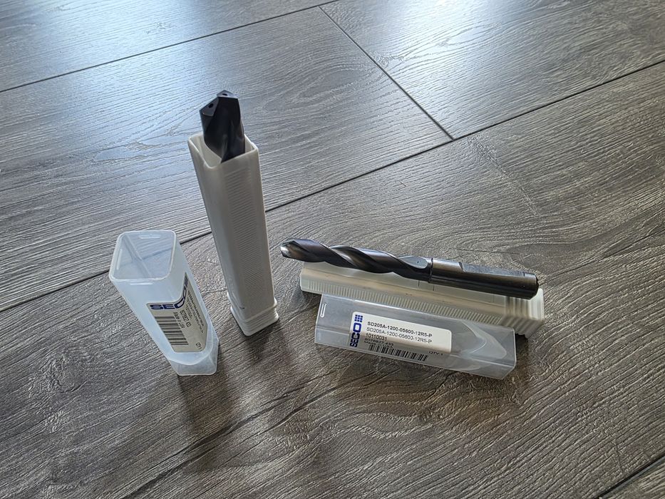 Burghiu CNC carbură SECO Feedmax 12mm răcire internă solid carbide