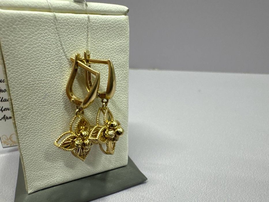 Золотые серьги СР244409