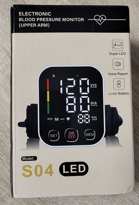 Tensiometru digital de braț reîncărcabil ecran LED iluminat NOU