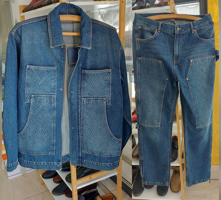 LV Blugi\Jacheta din denim / Compleu Louis Vuitton Extra Premium