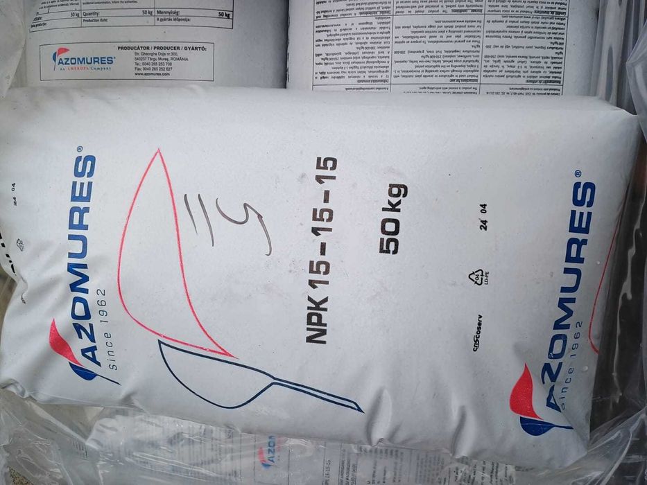 Ingrasamant pt gradina - Complex NPK 15-15-15  la sac de 50 kg sau Bigbag de 600 kg