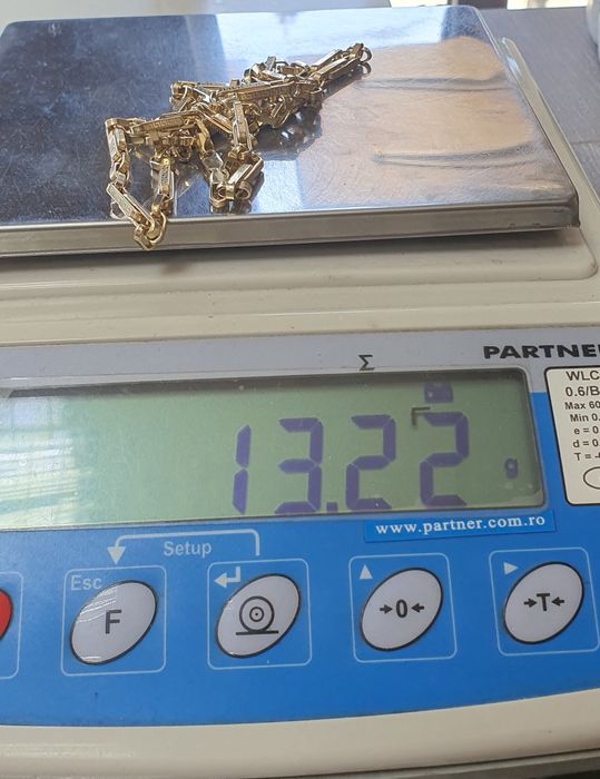 Lanț din aur de 14K – model Versace, aur galben – lungime 66 cm