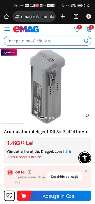 Baterie dji air 3