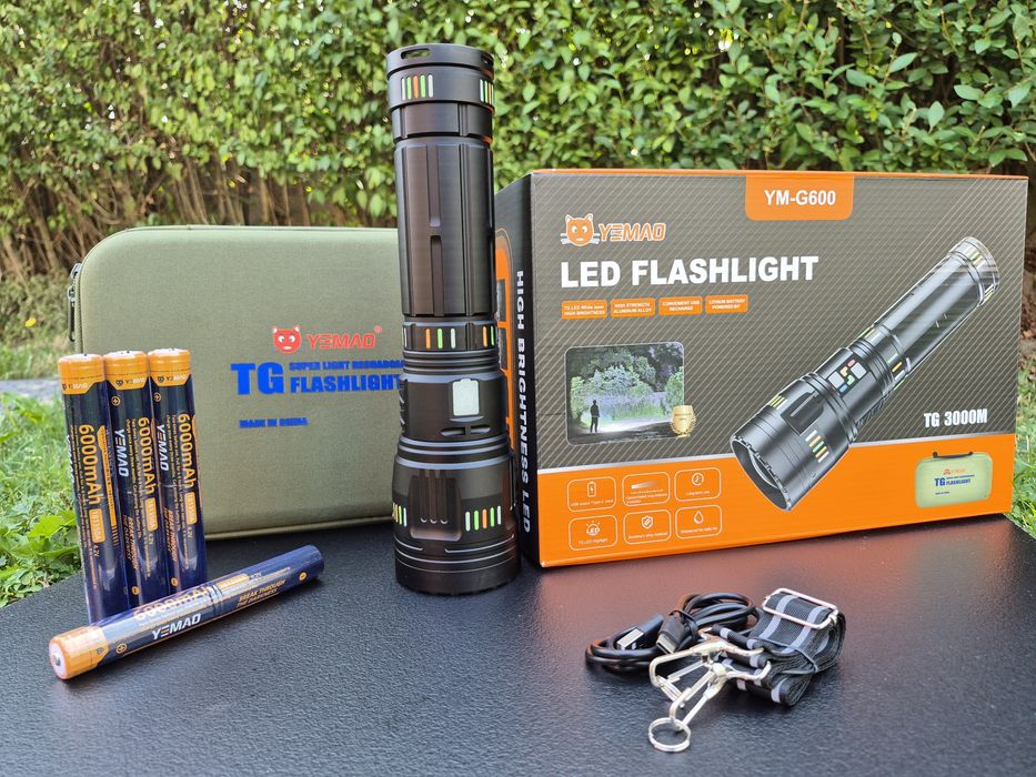 Супер мощен LED лазерен фенер YM-G500 и YM-G600/3200м/4000lm