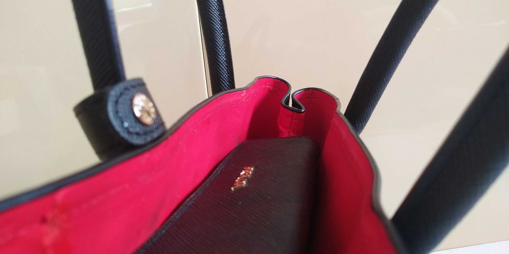 Дамска чанта PRADA ПРАДА black & red.