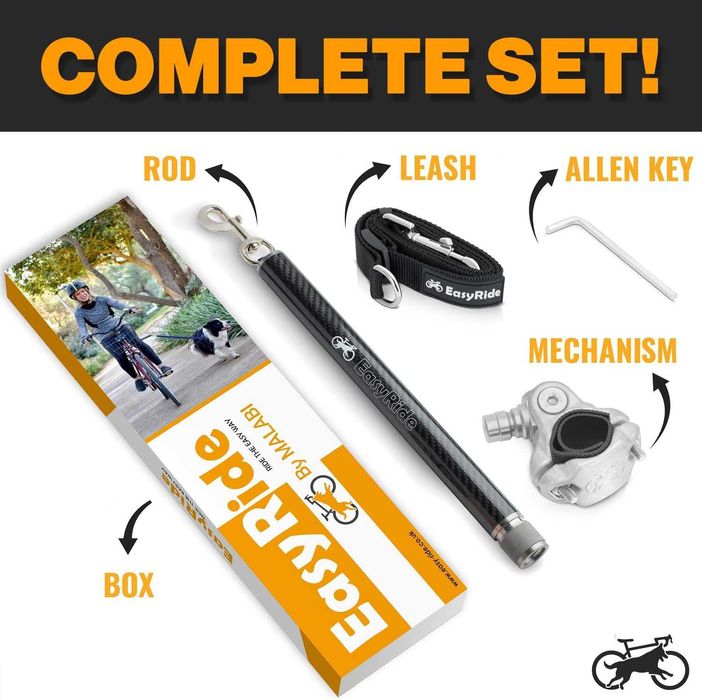 Lesa Bicicleta Profesionala EasyRide MALABI Fibra Carbon Amortizor Socuri Rotire 180 Grade Prindere Rapida Snap Siguranta Maxima Caine Talie Mare Noua