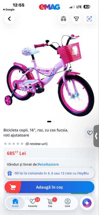 Bicicleta fete ca noua