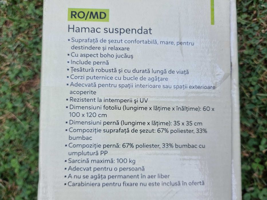 Hamac scaun fotoliu suspendat