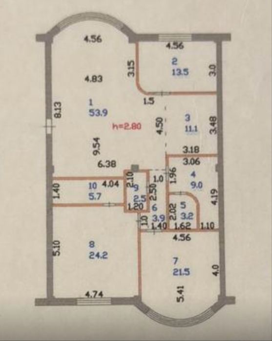 4 комнт, район парка