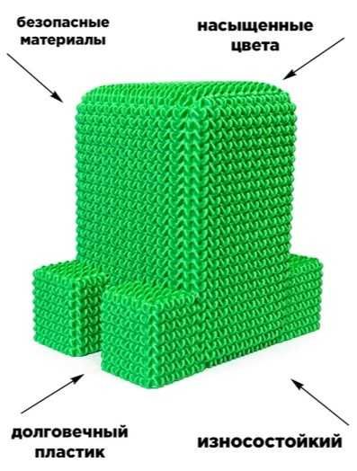 Creeper Minecraft, 3D фигурка с объёмной текстурой, декоративная