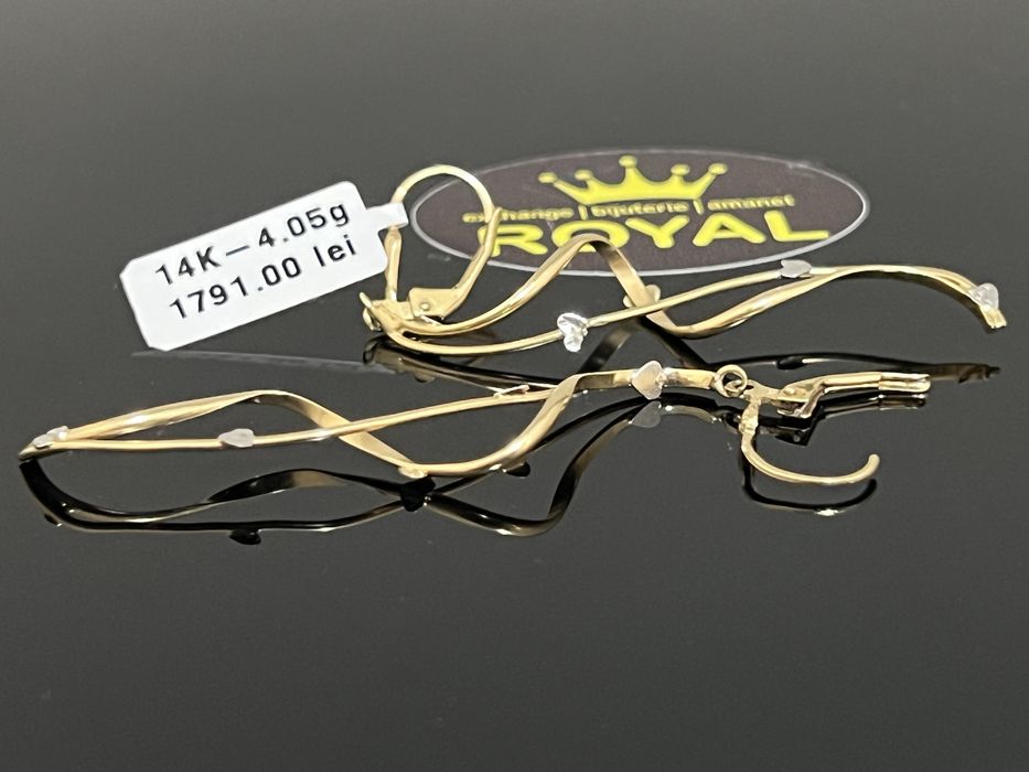 Bijuteria Royal CB : Cercei aur 14k 585  4,05 gr