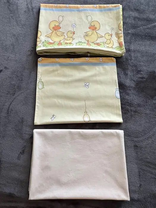 Lenjerie de pat pătuț bebe:paturica,pernă,husa de pilotă,față de pernă