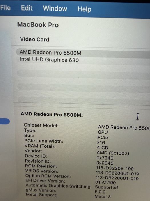 Macbook pro a2141 / 16 inch / I9 / 1tb