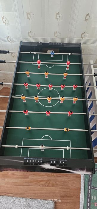 Fotbal de Masa cu Picioare Negre 119x61x81cm