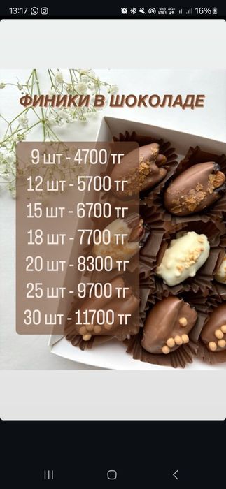 Финики в шоколаде королевские