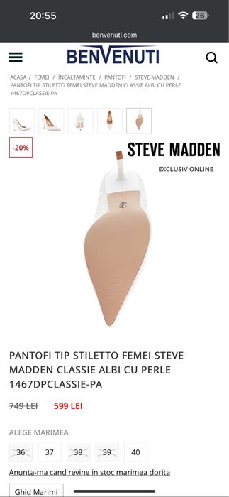 Pantofi mireasa  Steve Madden