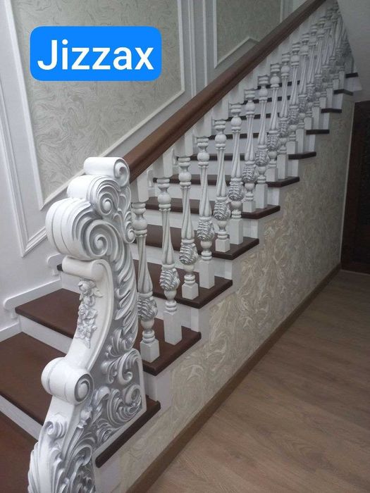 Yogʻoch zina ishlab chiqaramiz obshivka lestnitsi derevyannie mdf s