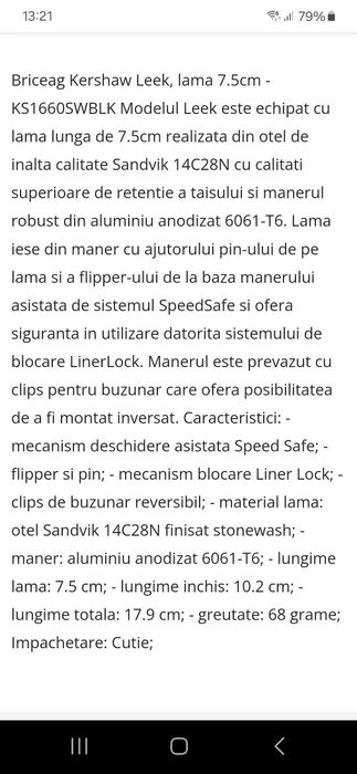 Briceag  USA, cutit de buzunar