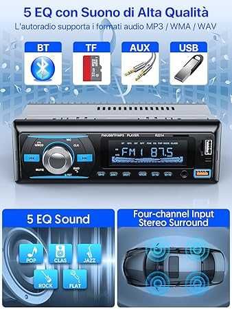 Радио mp3 плейър, R2214 WITH USB + Bluetooth,2 USB,AUX,FM/AM/CardSD