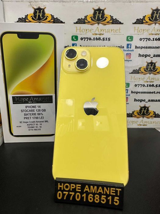 Hope Amanet P3  Iphone 14  Stocare 128 GB  BAT 86%