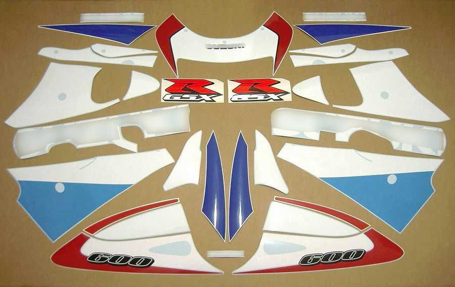 Стикери Сузуки GSXR 600 Srad 1999г.-2000г. лепенки Suzuki срад графики