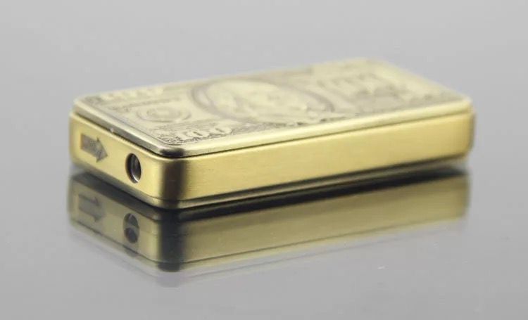 Bricheta 100 dolari metalica reincarcabila anti vant